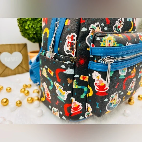 Loungefly Disney Parks Disneyland Ride all over IconMini Backpack